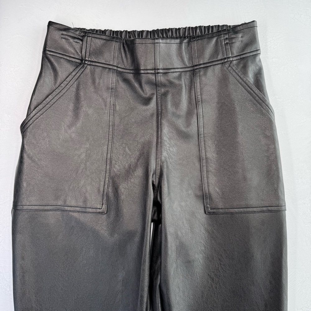 Spanx Leather Like Joggers Black S Tummy Control Pull On Pants - Picture 6 of 16